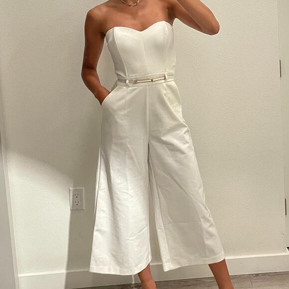 White Jumper with Flare Pants - Picture 2 of 4